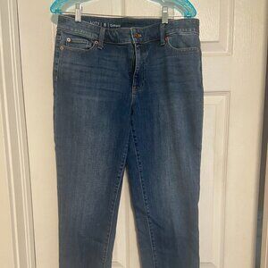 Talbots Flawless Five Pocket Girlfriend Size 8 Medium Wash